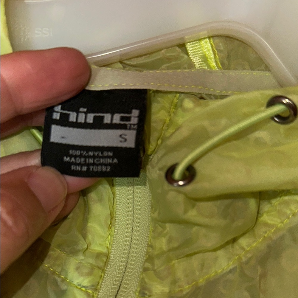 Hind Neon Yellow Windbreaker Jacket size S - Picture 3 of 10